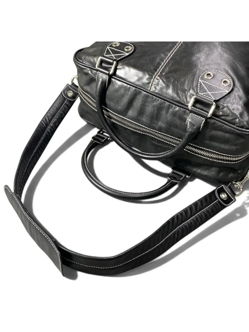Gucci Archive Grommet 2-Way Shoulder Bag Black